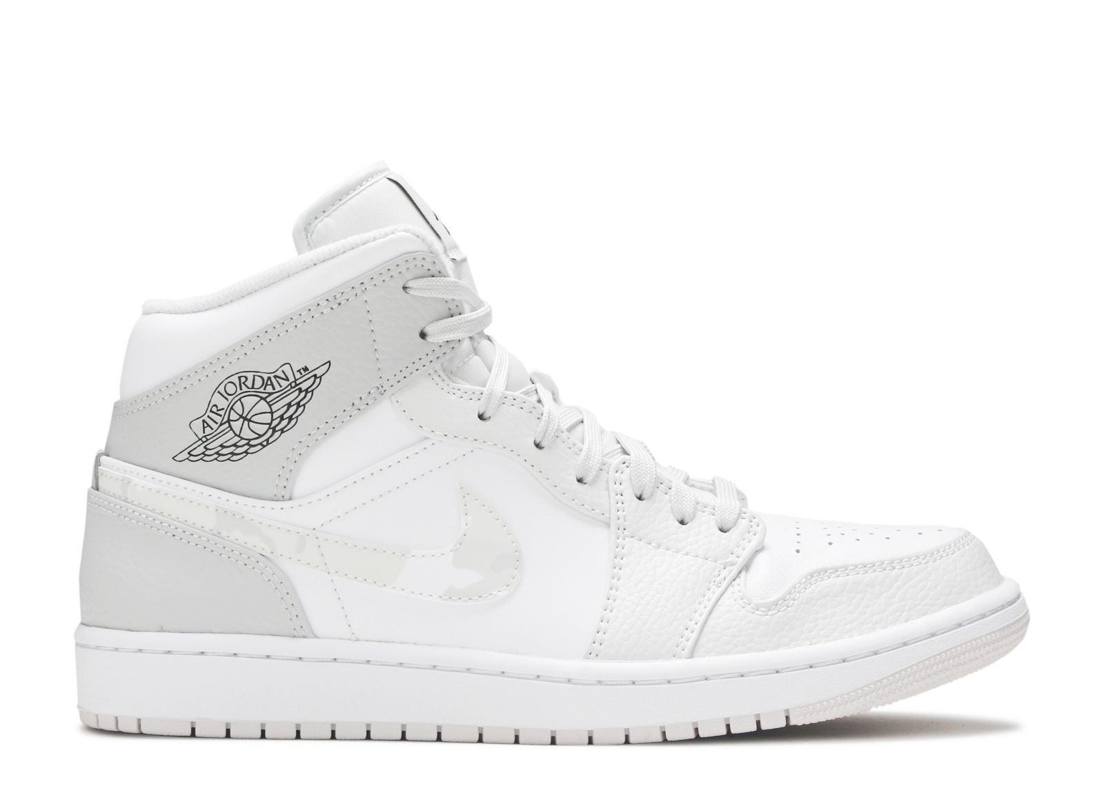 Jordan 1 Mid 'Swoosh Logo - Grey Camo'