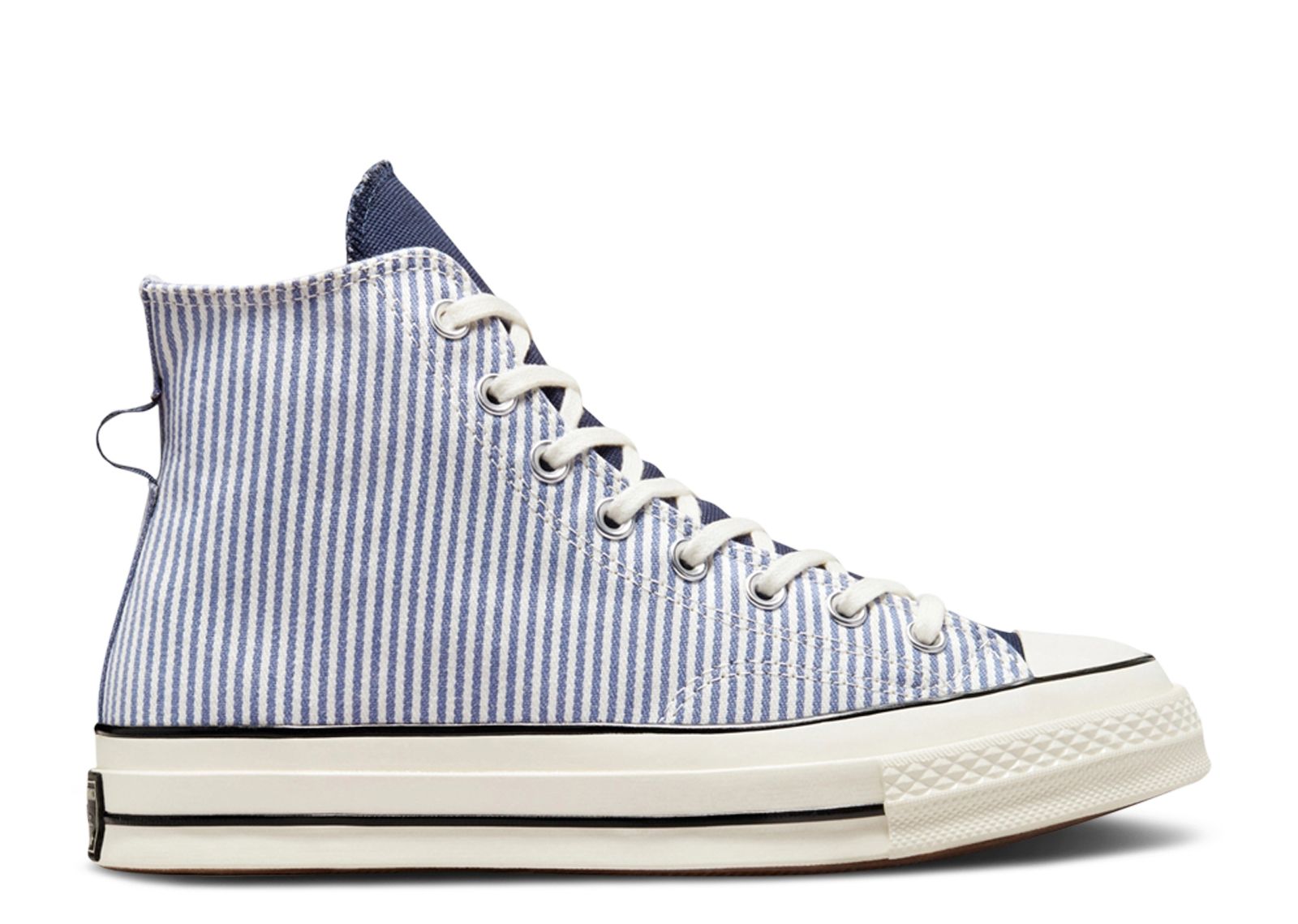 Chuck 70 High 'Washed Indigo Hickory Stripes'