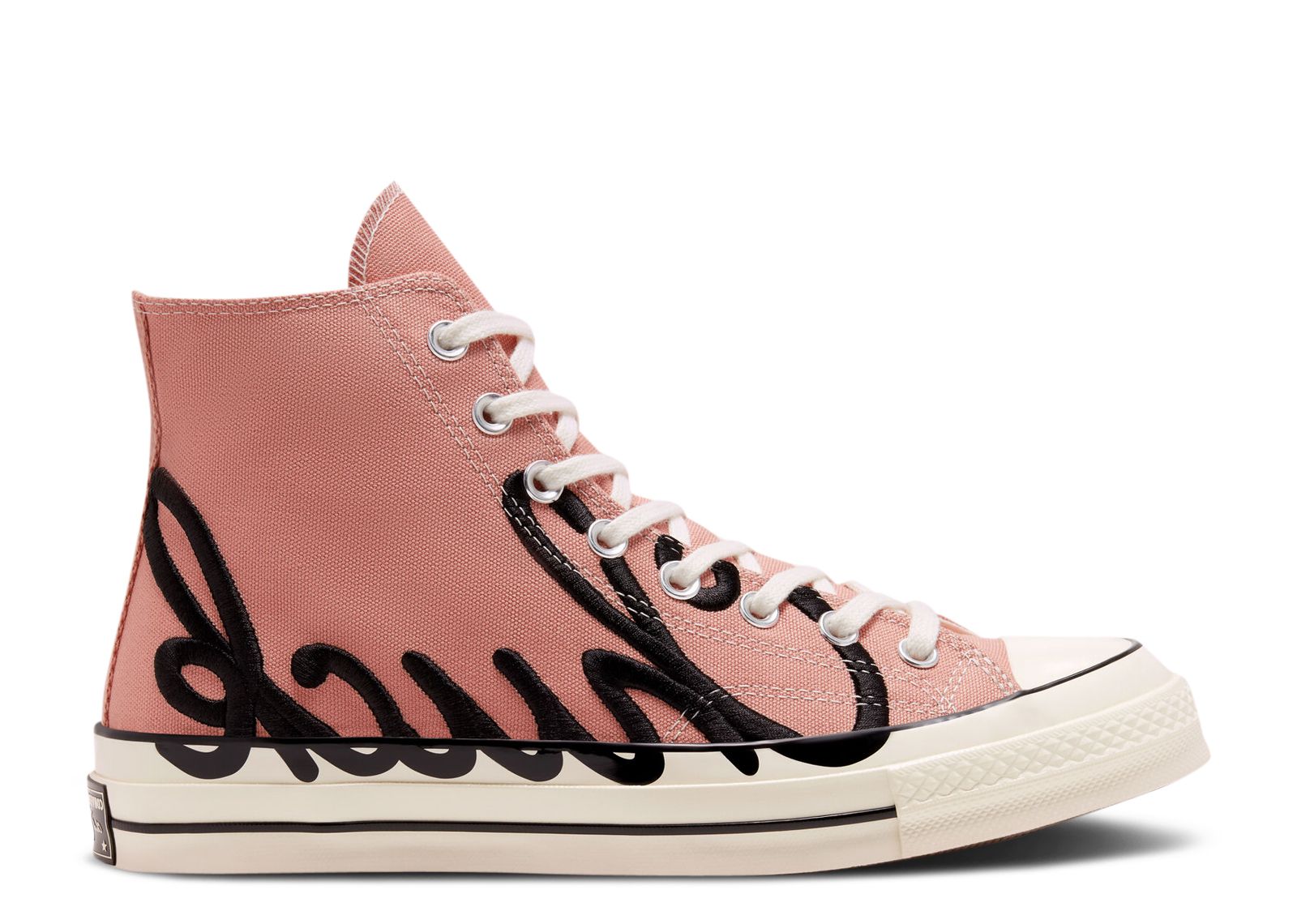 Chuck 70 High 'Scripted Signature Print - Rose Gold'
