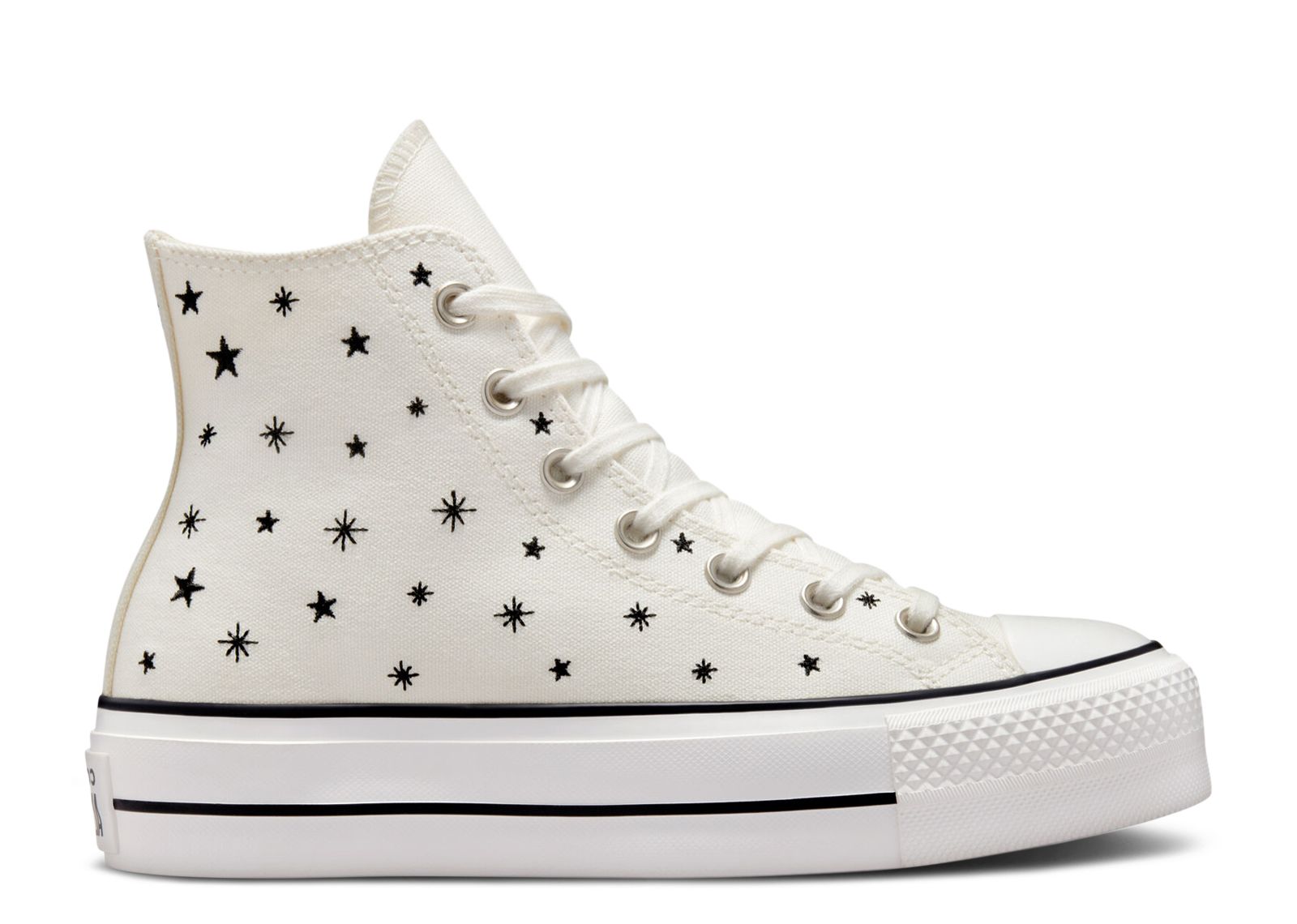 Wmns Chuck Taylor All Star Lift Platform High 'Embroidered Stars - Egret'